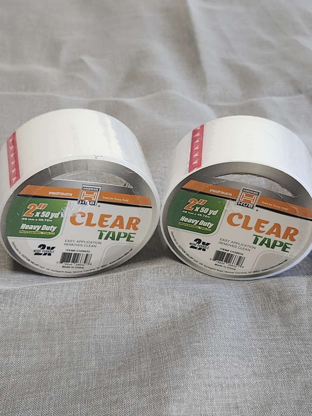 ProTape Clear Tape 2" x 50 yd Clear Heavy Duty Tape 2-Pack NWT